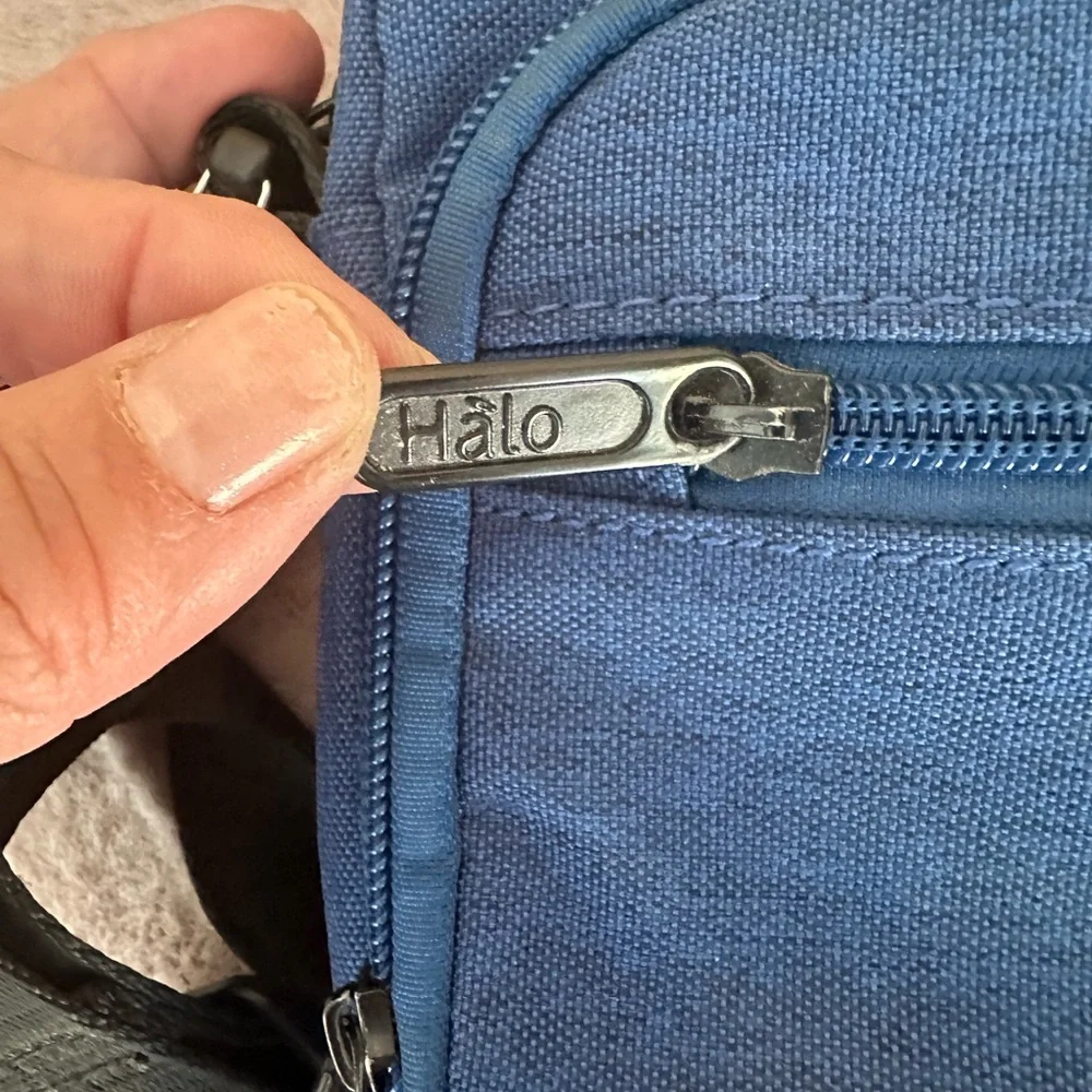Halo Navy Messenger Bag for Men